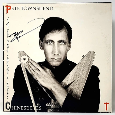 PETE TOWNSHEND Signed Autographed "Chinese Eyes" Album LP w/ Vinyl Beckett BAS Cover