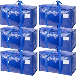 TICONN 6 Pack Extra Large Moving Bags with Zippers & Carrying Handles, Heavy-... - Picture 1 of 10