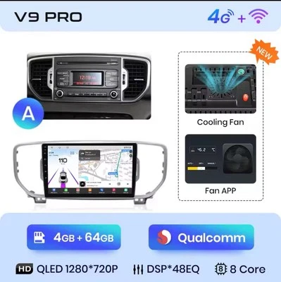 Autoradio Kia Sportage 2016-2021 4G+ Wifi 4G+64GB Android 13 - Bild 1 von 4