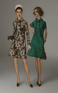 Vintage 1969 Vogue Schnitt Schnittmuster 7689 Kleid Größe 14,5 - Bild 1 von 3