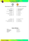 Man City FC EDS U21 v Man Utd FC U21 Team Sheet (Season 2025/2026) 