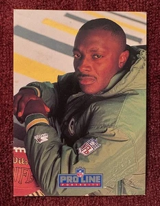 Pro Line Portraits 1992 error grabado Sterling Sharpe falta autógrafo - Imagen 1 de 4