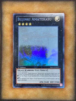 Yugioh Bujinki Amaterasu PRIO-EN052 Ghost Rare 1st Ed NM - Image 1 of 4