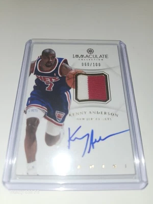 2012-13 Panini Immaculate - Kenny Anderson Jersey Patch On Card Auto (AU)  /100 - Image 1 of 4