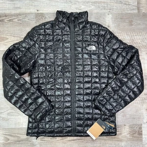NWT The North Face Black Eco Thermoball Full Zip Jacket Coat Puffer Men's Sz M - Picture 1 of 8