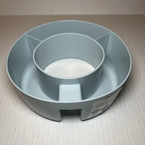 Lt Blue Water Bottle SNACK BOWL Fits Over Your Mug & Handle 4" Opening 7" Across - Picture 1 of 4