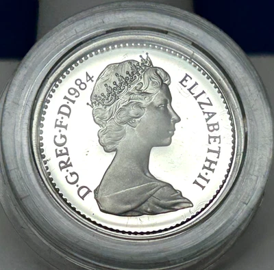1984 Britain 1 Pound Silver Coin - Scottish Thistle - Proof DCAM - Image 1 of 2