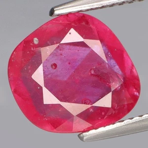 4.84Ct.BIG Top Red Pink Ruby Unshape Facet&Rose Cut 2 Faces in One Piece - Picture 1 of 4