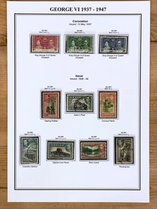 Ceylon 1937-1947 KGVl Used Stamp Full Collection All Perf Variations CV £209.10 - Picture 1 of 5