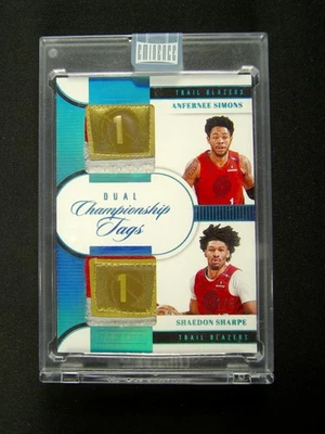 1/5 ≈1/1 2024-25 Eminence Anfernee Simons Shaedon Sharpe Championship Tag Patch - Image 1 of 2