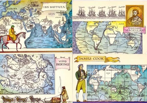 WORLD EXPLORERS Set of 9 cards and booklet Polish text and captions - Picture 1 of 5