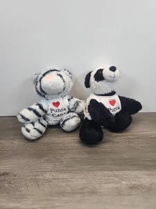 Heart Punta Cana Ehite Tiger Panda Bear Duo 7" - Picture 1 of 6