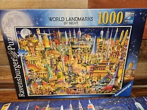 Ravensburger World Landmarks By Night 1000-Piece Puzzle #198436 COMPLETE