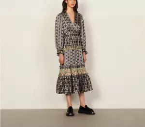 Sandro Paris Women's Dress Size 34 FR Midi Dress SFPRO01917 - Picture 1 of 11