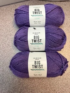 Big Twist Yarn Living -Lot of 3, Color Purple Magic, Lot 19-6276 - 199 yd Ea. - Picture 1 of 3