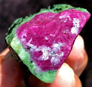 117,4 g Rubí Rojo en Gema de Cristal Zoisita Verde "Ocho Diagramas Sello de Acero" ie4125 - Imagen 1 de 16