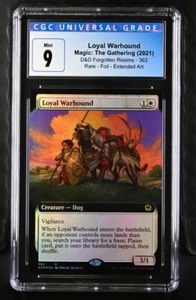 CGC 9 Mint Magic: The Gathering AFR Loyal Warhound Foil Extended Art Graded Card - Picture 1 of 2
