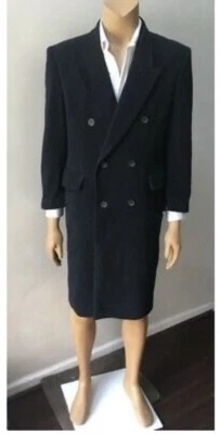 Кашемир двубортный мужской длинный Италии уголь серый карьера пальто 44R - Изображение 1 из 4