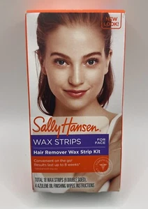 2 x Sally Hansen Hair Remover Wax Strip Kit for Face 18 Strip Kits Up to 8 Weeks - Picture 1 of 2