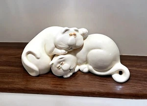 Fitz & Floyd Katze Nickerchen verschachtelt Salz & Pfefferstreuer schlafende Katze Vintage - Bild 1 von 13