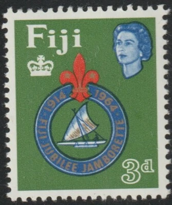 Fiji SC# 206 1964 - 50 aniversario de la fundación de los Boy Scouts de Fiji - M-LH Foto 1 de 2