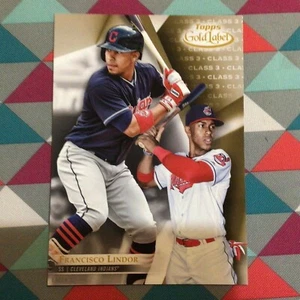 Francisco Lindor #38 Indians Class 3 - 07/10 made 2018 Topps Gold Label 5x7 - Picture 1 of 2