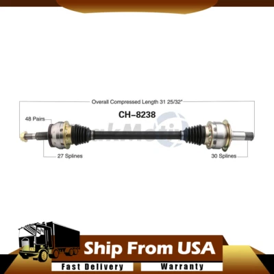 TRAKMOTIVE EIXO DE JUNTA TRASEIRO ESQUERDO CV COMPATÍVEL COM 2006-2010 CHRYSLER 300 SRT8 RWD - Imagem 1 de 3