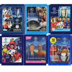 TOPPS CHAMPIONS LEAGUE STICKERS PACKS 15/16 - 16/17- 17/18- 18/19 - 19/20- 20/21