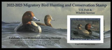 RW89A 2022 Federal duck stamp dollar bill size Cover