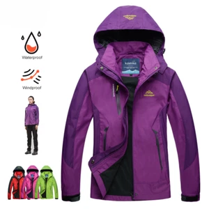 Jacke Damen Herbst Klettern Trekking Windbreaker Reise wasserdicht lila rosig - Bild 1 von 27