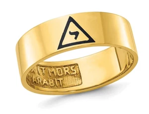 Anello Massonico Uomo Oro Giallo 14K 14° Grado Grand Elect - Foto 1 di 5