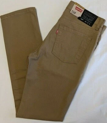 LEVI'S 510 JEANS AJUSTADOS - Niño 18 (29X29 - Caqui Británico) Nuevos con Etiquetas Foto 1 de 4