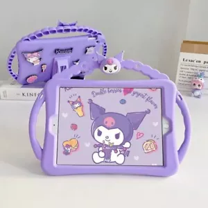 For Apple iPad mini56 Kuromi Handle Silicon Soft Plus Lanyard Bracket TabletCase - Picture 1 of 25