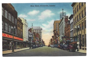 WOOLWORTHS, DISTRITO DE NEGOCIOS, PRINCIPAL ST ~ EVANSVILLE, EN -CT 1940 - Imagen 1 de 1