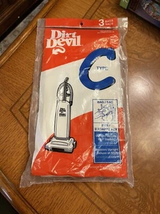 Dirt Devil Style C, 3 pack Vacuum Bags - fits Upright Deluxe MVP 3-700147-001 - Picture 1 of 4