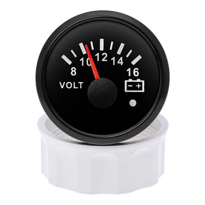 Universal 2'' 52mm 8-16V Voltmeter Volt Voltage Gauge Meter For Marine Car Boat - Picture 1 of 12