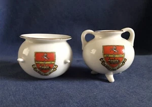 W H Goss. Ashford. Crested China. Guys porridge pot. ancient Pipkin. (C8) - Picture 1 of 10