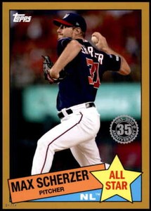 Max Scherzer 2020 Topps 1985 35th Anniversary All-Stars 5x7 Gold #85AS-38 4/10 N