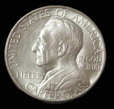 1936 LYNCHBURG SILVER 50c COMMEMORATIVE CHOICE MINT STATE COIN - Image 1 of 2