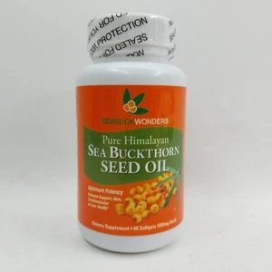 60 Softgels SEA BUCKTHORN SEED OIL Seabuck Wonders EXP. Date 05/2026 - Picture 1 of 6