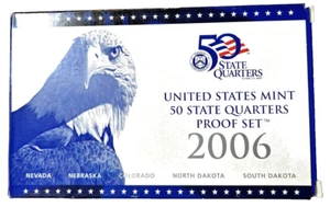 2006-S US Mint State Quarters Proof Set 5 Coins in original US Mint box w/COA - Picture 1 of 5