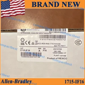 New Factory Sealed Allen Bradley 1715-IF16 Analog Input Module 1715IF16 - Picture 1 of 8