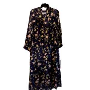 Christian Dior Vintage Silk Satin Flower Nightgown Pajamas Kimono Robe PJs Y2K - Picture 1 of 7
