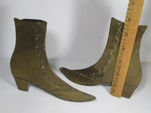 Messing viktorianische DAMEN STIEFEL - Buchstütze / Vasen - verschiedene - Bild 1 von 10