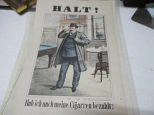 Plakat.Weissenbourg,Elsass.Es wird gebeten Speisen..sofort bezahlenFür Wirtshaus - Bild 1 von 4