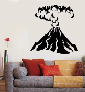 Wall Vinyl Decal Volcano Nature Mountain Volcanic Eruption Tourism Decor (n864) - Picture 1 of 3