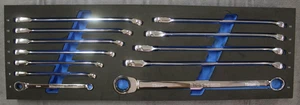 Cornwell Metric Ratcheting Wrench Set (BPRW19) 8-19mm Blue Power - Picture 1 of 4