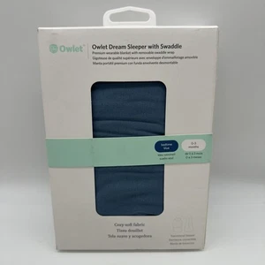 New in Box Owlet Dream Sleeper with Swaddle - Bedtime Blue - 0-3 Months - Picture 1 of 4