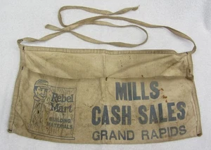 DELANTAL DE UÑAS REBEL MART DE COLECCIÓN Molinos Confederados Ventas en Efectivo Madera GRAND RAPIDS - Imagen 1 de 3