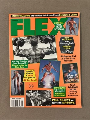 Flex Bodybuilding Muscle Magazine / Mike Francois / Dorian Yates / 06-94 - Image 1 of 4
